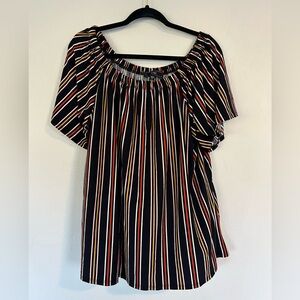 Vibe Sportswear multicolored striped top size 2X (1545)